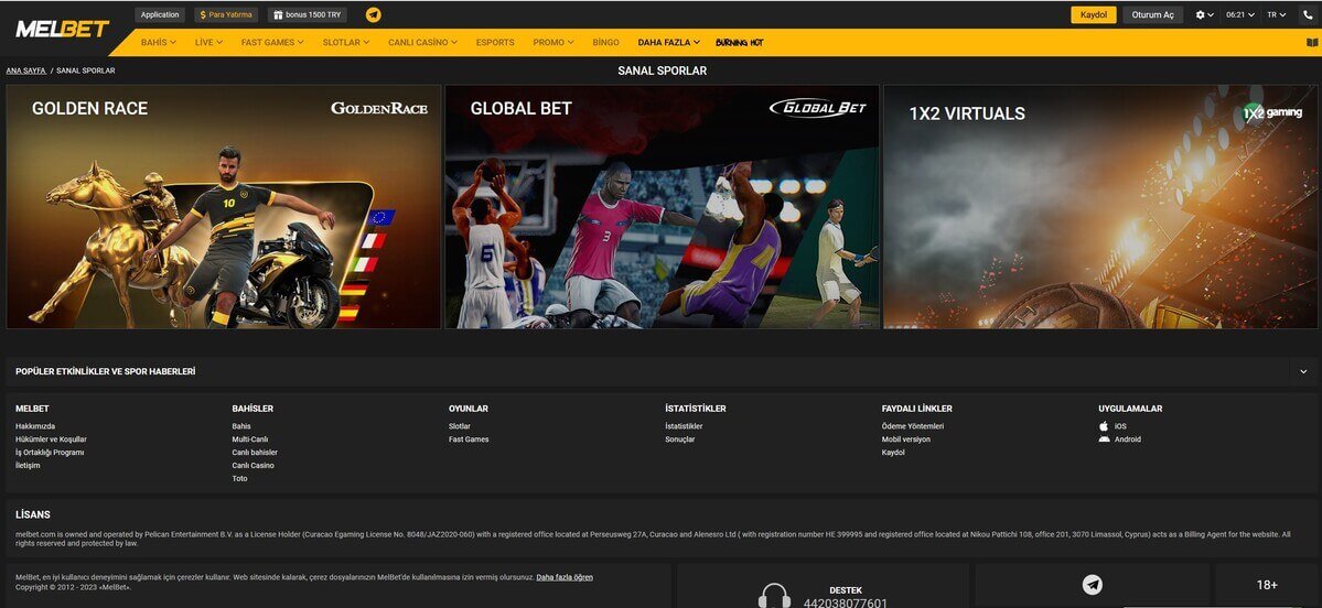 melbet sanal bahis